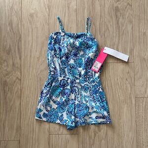 NWT Lilly Pulitzer Jaycee Romper in She’ll Me You Love Me Size Small (4T-5T)